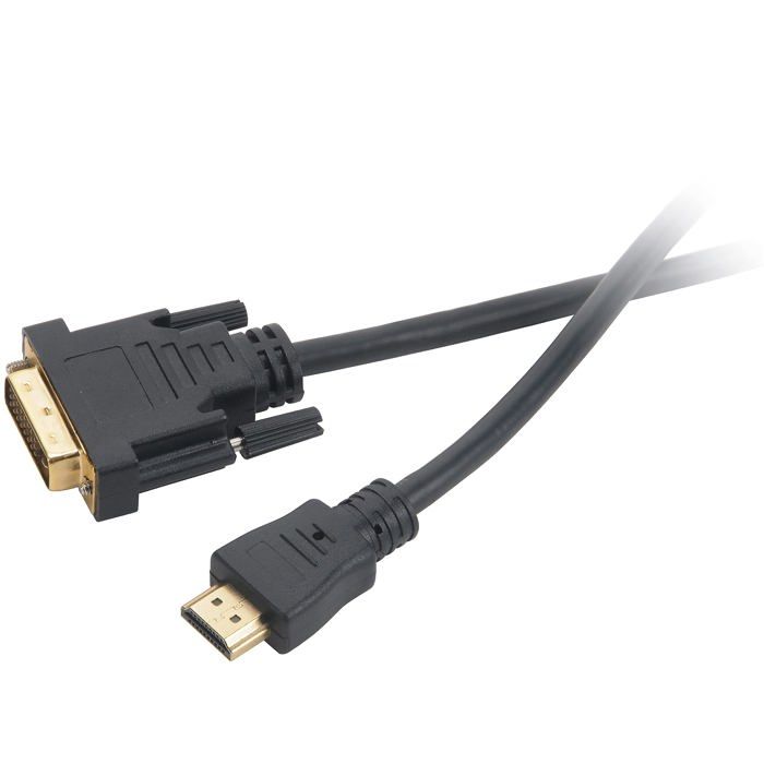 Câble DVI-D vers HDMI - AKASA - 2m - Noir - Connecteur DVI-D - Connecteur HDMI