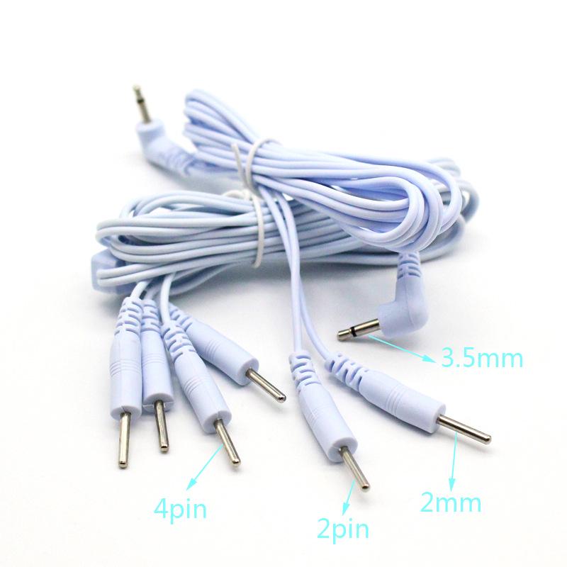 Universal Massager Lead Wires: DC2.5/3.5 One-to-Two/Four Pin Physical Therapy Electrodes
