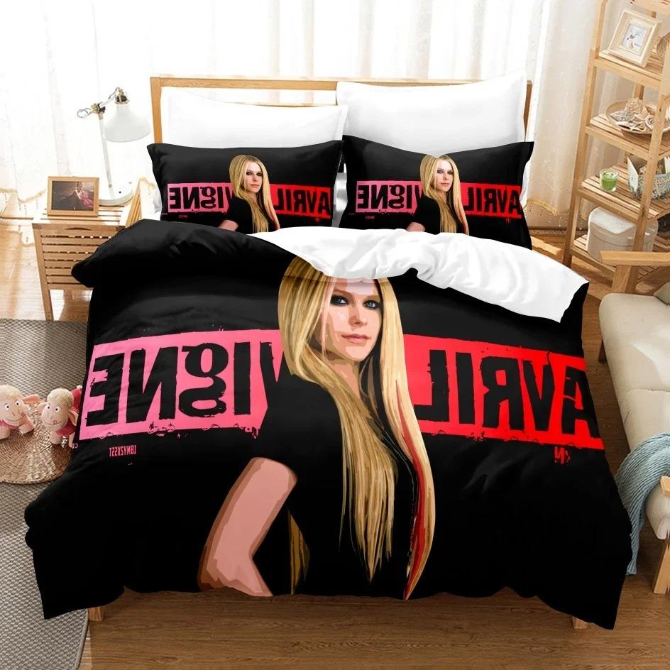3D Printed Avril Lavigne Beding Set For Bedrom Soft Modern Bedspreads Comefortable Children Kids Soft Duvet Cover Comfortable Quilt Cover And