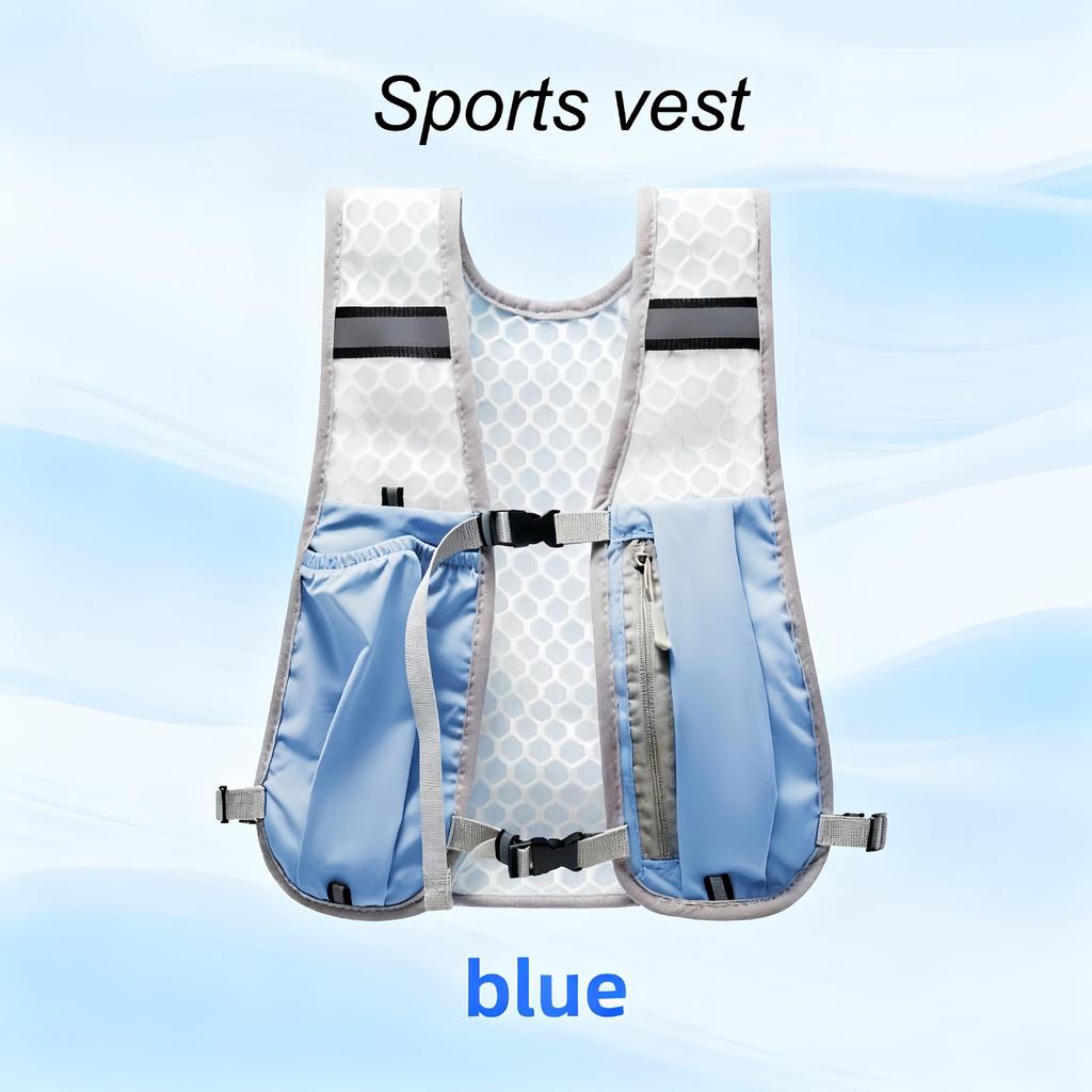 Lightweight Outdoor Mountaineering Vest with Phone Pocket for Running, Cycling, and Hiking - Includes Water Bottle Holder