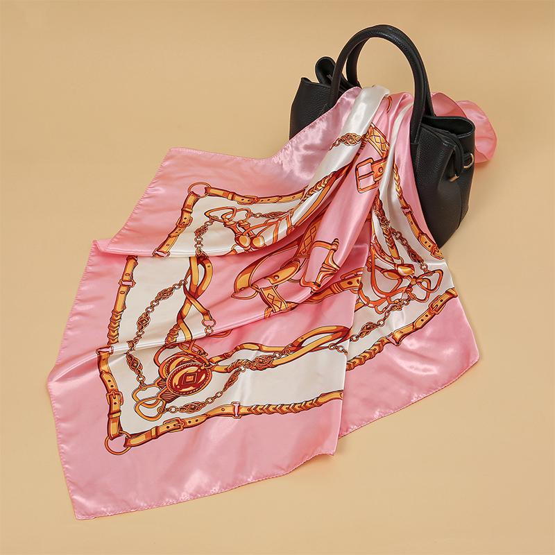 Silk Hair Scarf Scarftop Women Summer Satin Headscarf Foulard Bandana Cheveux Soft Neckerchief Hijab For Ladies