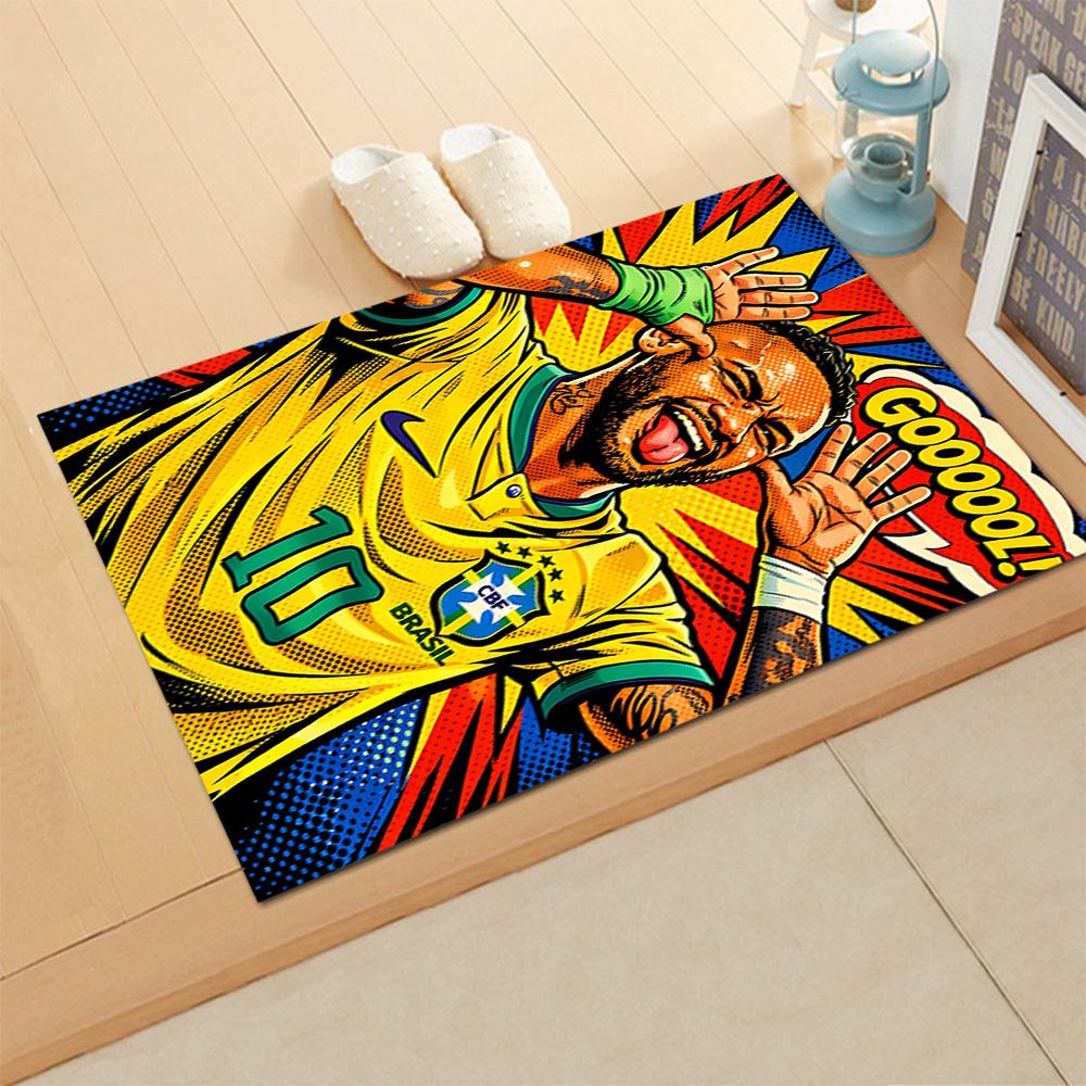 Neymar Brazil Celebration Rug for Living Rooms, Bedrooms, Home Décor, and As Gifts.