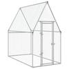 Chicken Cage - Silver - 200x100x190 Cm - Galvanized Steel - Outdoor - Secure