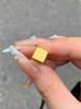 Gold-Plated Shaved Ice Pendant Necklace: Chinese Style Wealth Charm