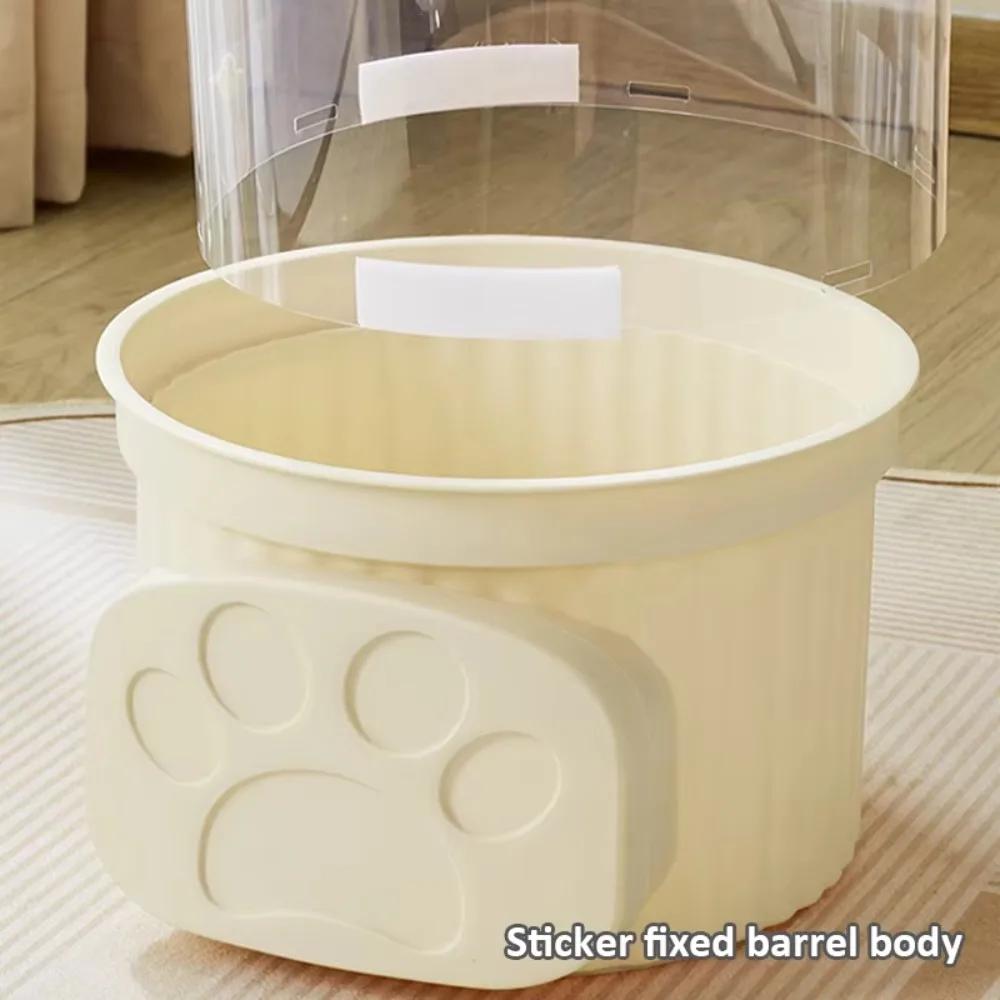 Doll Storage Box Stackable Spacesaving Transparent Toy Storage Bucket Moistureproof Dustproof Stuffed Toy Doll Organizer Barrel