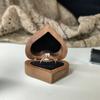 Cajas Portable Heart Shape Wedding Storage Box Jewelry Display Wooden Ring Box Jewelry Packaging