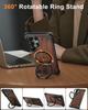 Eary Luxury Wood Frameless Case for Samsung Galaxy S25 S24 Ultra 360°Rotatable Magnetic Ring Stand Shockproof Bumper Phone Cover