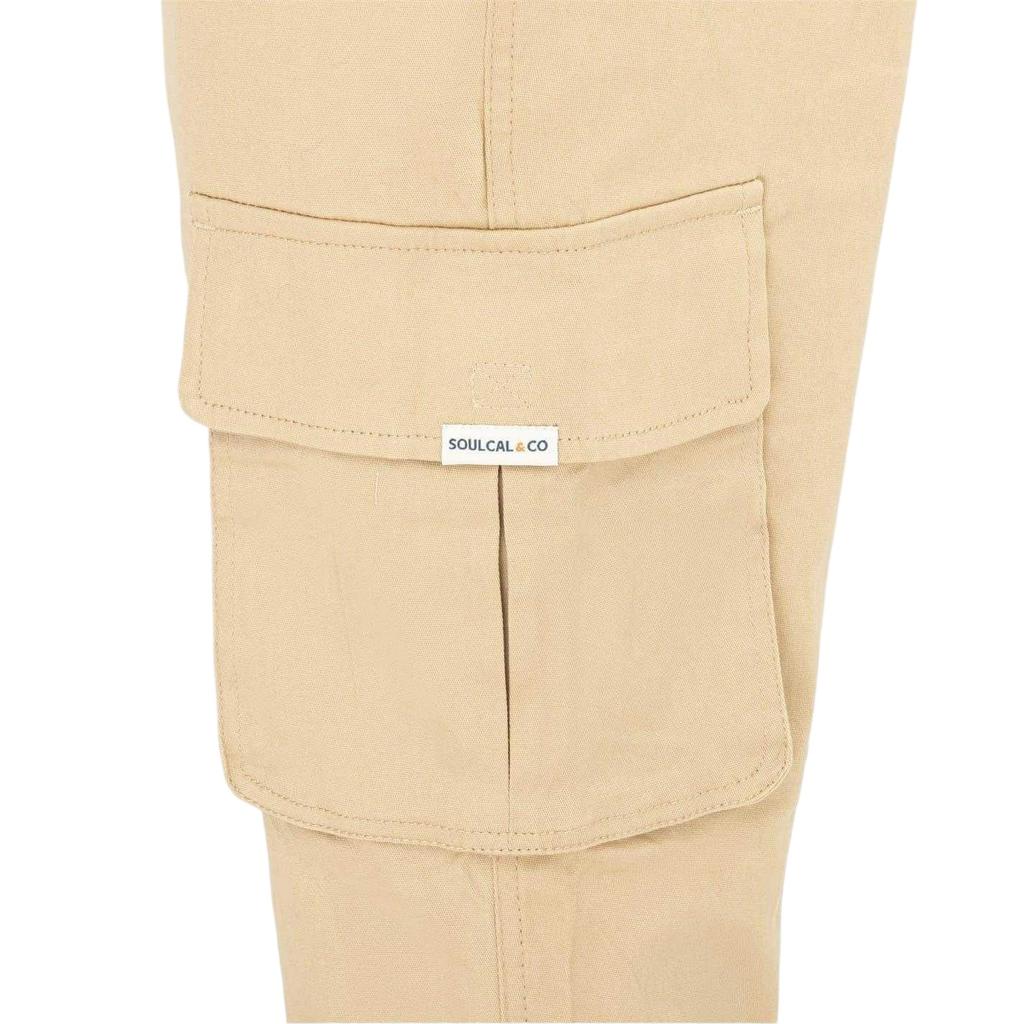 SoulCal Mens Plain Slim Cargo Trousers