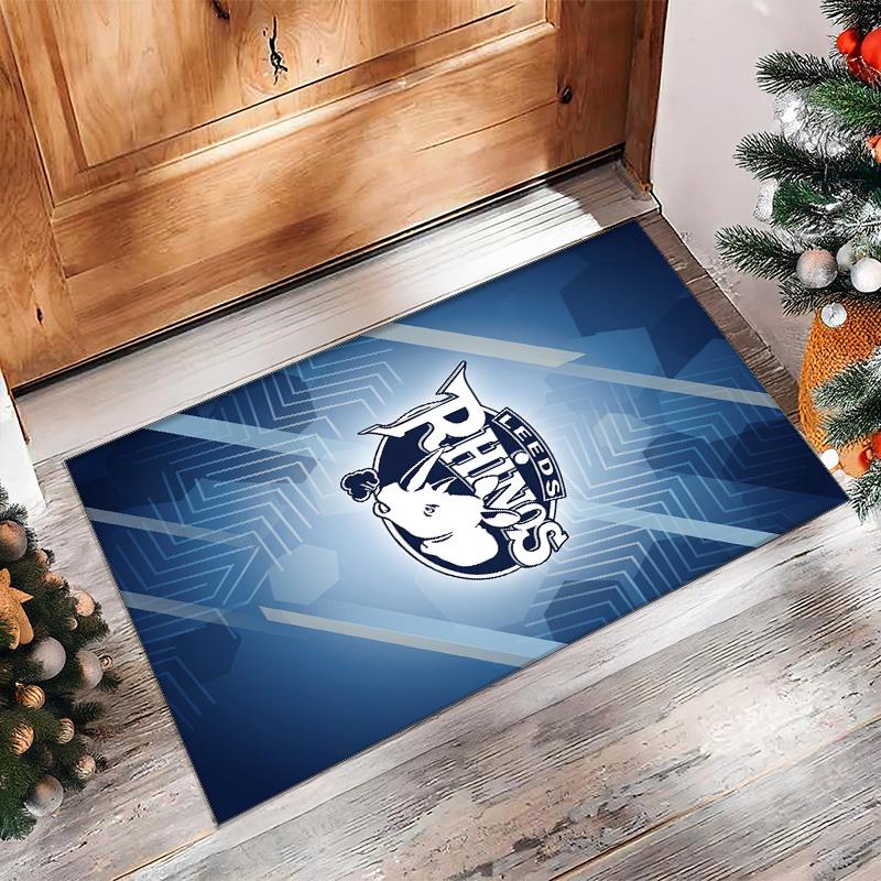 Leeds Rhinos Crystal Velvet Carpet Soft Anti?Slip Floor Mat Comfortable Home Living Room Bedroom Decor Rug