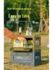 Folding Camping Storage Box with Wooden Lid - Outdoor Picnic & Car Trunk Organizer