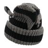 Stretchable Knit Cat Ear Beanie Yarn Striped Beanie Gifts Knitted Beanie Hat  Women and Men