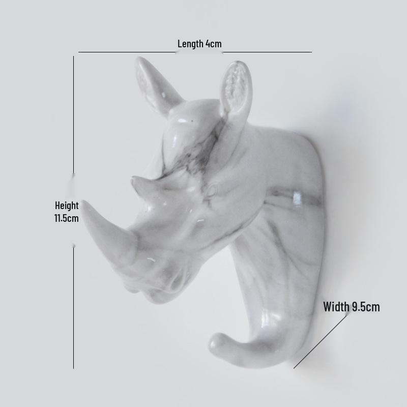 Deer Head Cartoon Wall Hook - New Creative Punch-Free Design for Home Decoration