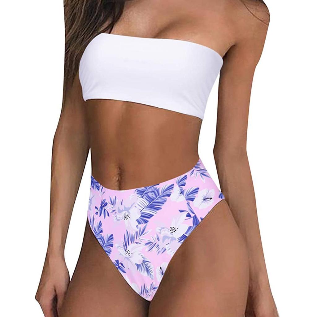 Women's Printing Padded Push Up 2 Piece Bikini Hollow Out Swimsuits Beachweart