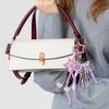 Cute Bag Charm Pendant Keyring Bowknot Heart Braided Rope Keychain Bag Charm for Backpack Purse Handbag Decoration
