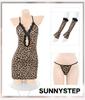 SUNNYSTEP Leopard Print Cat Cosplay Costume, Plus Sizes S-6L, Animal Camisole, Sexy Dress, Tight Mini Dress, Club Dress, Bodycon Dress, Mini Skirt, Ca