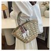 Nieuwe Mode Stro Handtas Geweven Tas Shopping Veelzijdige Stro Handtas Stro Handtas