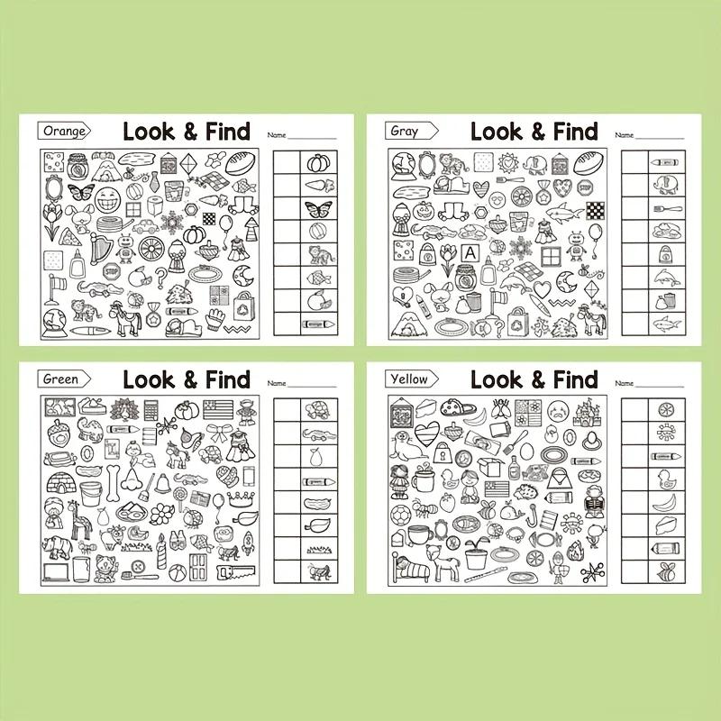 Kids Search For Items Game Fun Coloring Book Enhance Visual Perception Workbook Focus And Attention Handwriting Exercise Book