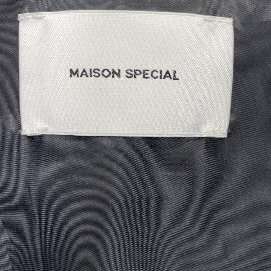 MAISON SPECIAL Black 11241211502 Dress-Fit Sheep Leather Single Rider Jacket Jacket 2 blackUsed