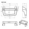 Universal Toolbox Handle With Mounting Screws For RVs Trailer Truck Roof Platform Ergonomic Design Heavy Duty Handle