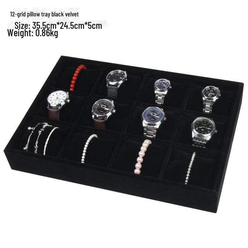 Luxury Velvet Jewelry Display and Storage Stand for Watches and Bracelets