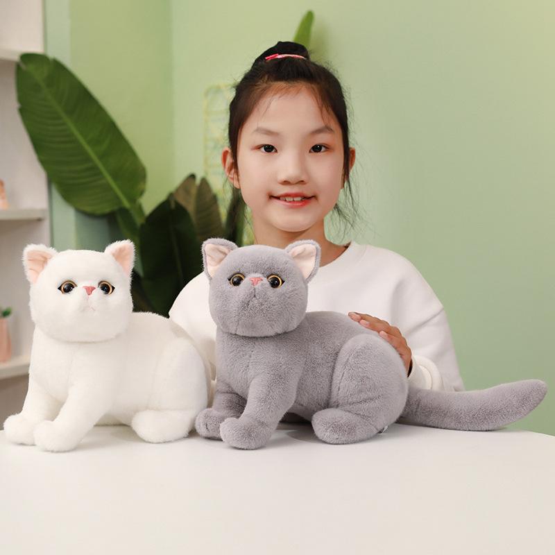 Cute Cute Simulation Kitten Doll Plush Toy Cat Doll Children Sleep Soothing Doll