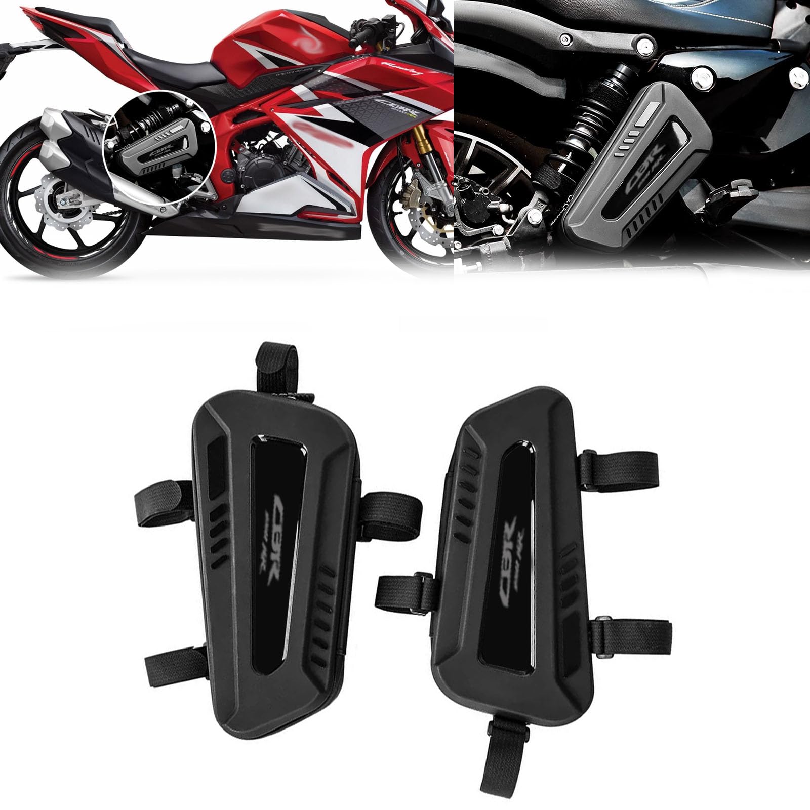 ShiBinJP For Motorcycle CBR250RR cbr250rr Upgraded Side Waterproof Triangle Hard Shell Bag Motorcycle Accessories (CBR250RR) [Parallel Import]