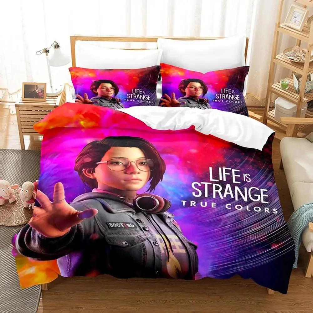 Life Is Strange Game True Colors Beding Set Soft Duvet Cover Bed Linen Set Comfortable Quilt Cover Pilowcase Warm Comforter king Quen Sized Dimensions