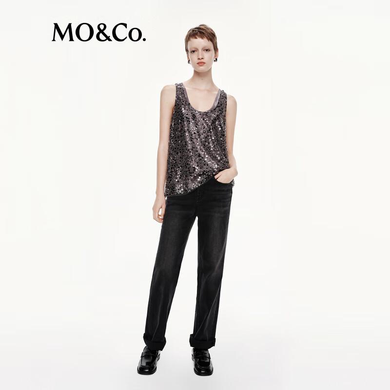 МО&Ко. Топ-майка на подкладке с пайетками M