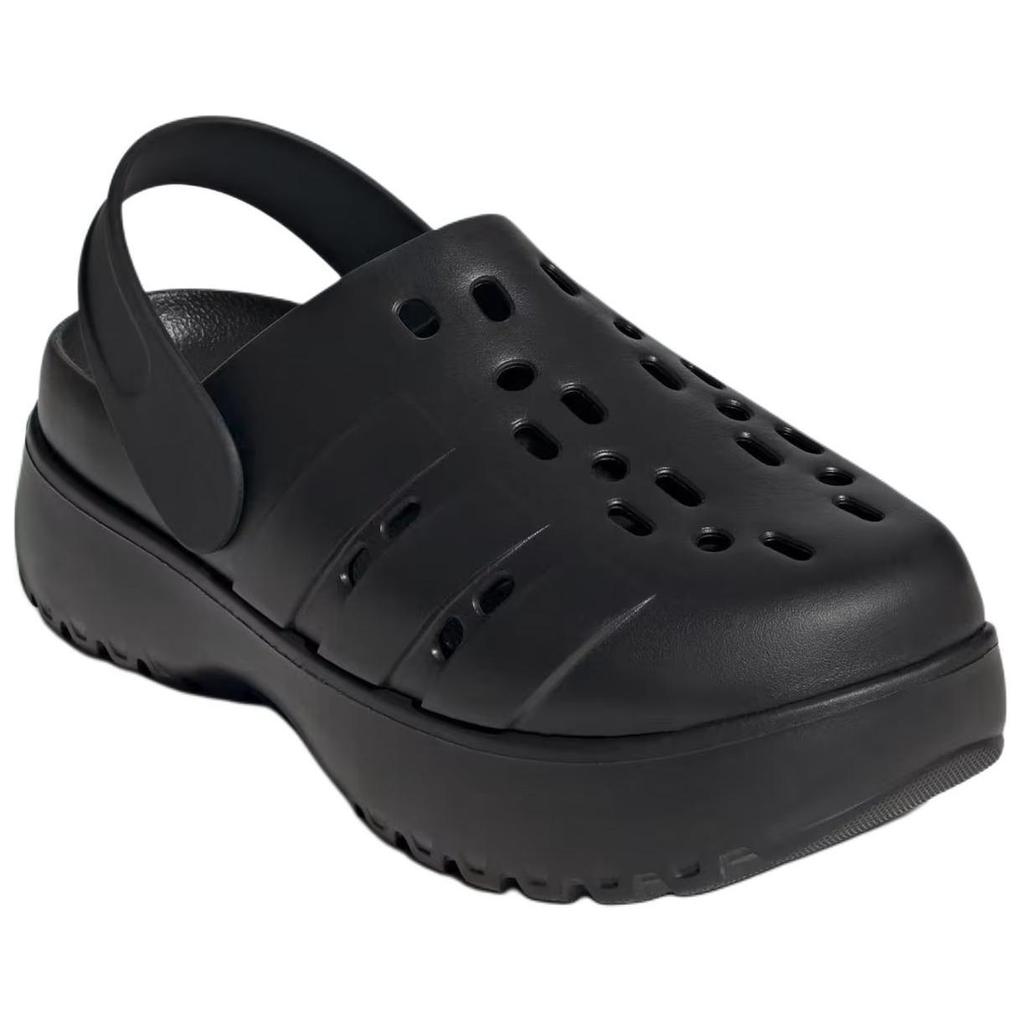 adidas Adilette Platform Clog Triple Black Women Sneakers Core-Black JP9577