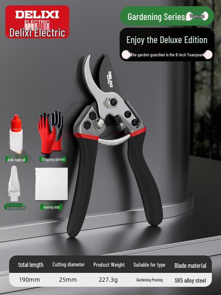 Delixi Electric Pruning Shears for Gardening, Branch Cutting, and Fruit Tree Pruning