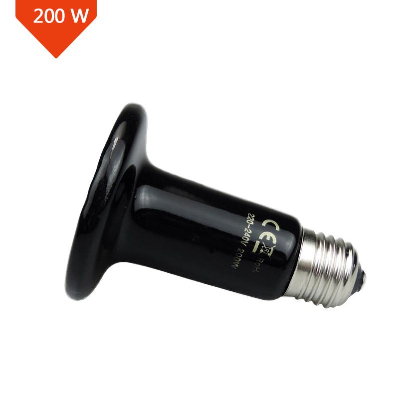 25-200W ceramic heating lamp + E27 lamp holder base turtle reptile infrared heater 220-240V temperature control tool L