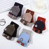 Flip Flipped Cover Fashion Knitted Glove Thickening Gloves Half-finger Gloves Winter Warm Mittens