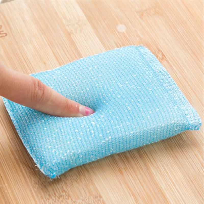 New 4Pieces / Set of Sponge Scouring Pad Rag Cleaning Brush Super Decontamination Housework Dishwashing