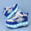 Scarpe da Ginnastica Luminose a 4 Ruote per Bambini Scarpe con Ruote a Pattino a LED Scarpe LED per Bambini Ragazzi Ragazze Ricarica USB Regali Nuove Fresche