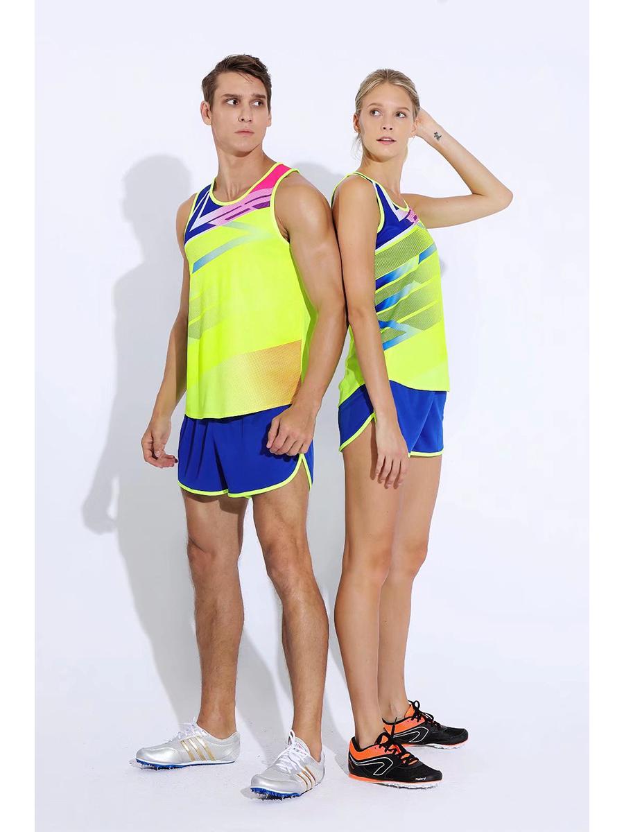 

Индивидуальный комплект костюма для легкой атлетики Speedy: Мужской и женский жилет для спринта, марафона, бега и фитнеса Men s 2XL флуоресцентный зеленый