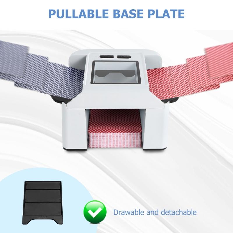 2000MHA Rechargeable Card Shuffler Automatic Card Dealer Machine Playing Card Shuffler for Enhancing Gaming Experiences