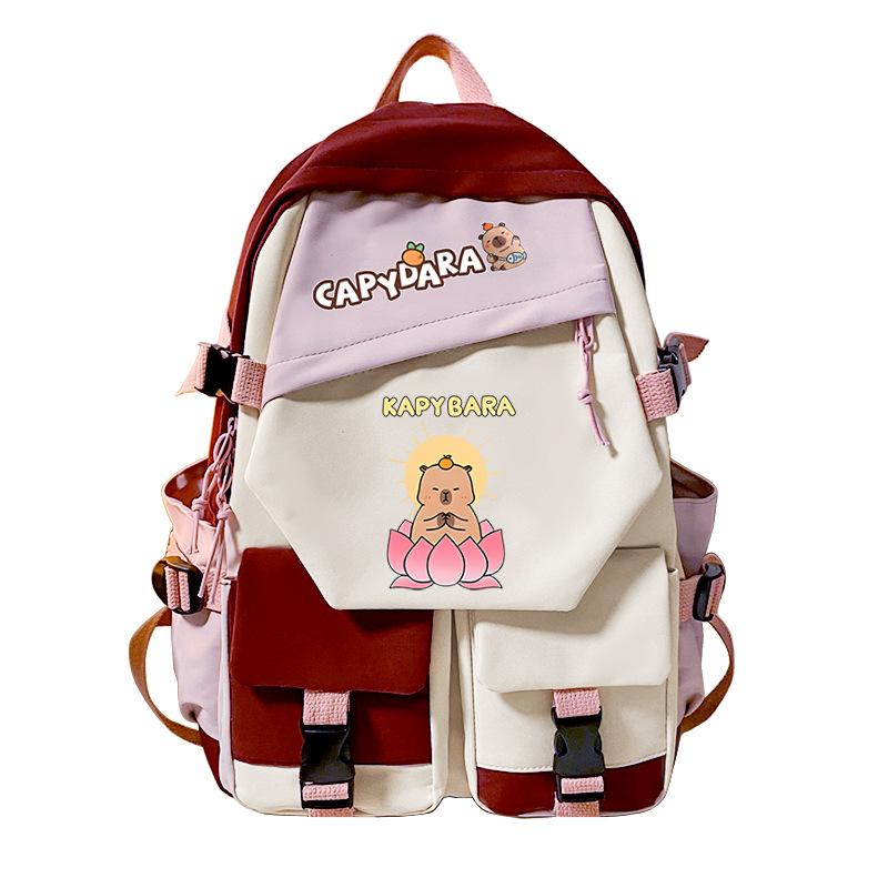 Cartoon Primary School Grades 3-6 Junior High School High School Students Campus Burden Reduction Backpack Large Capacity School Bag