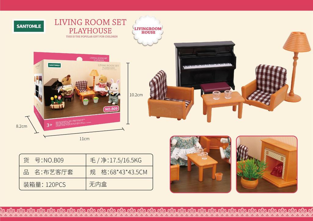 Non-Toxic Forest Animal 1/12 Dollhouse Furniture Bedroom Kitchen Bathroom Set Miniature Simulation Dolls Accessories Diy Toys Children