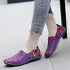 Summer Moccasin Pink Beach Shoes Women Multicolor Casual Weave Slip on Braided Purple Flats Sneakers Plus Size