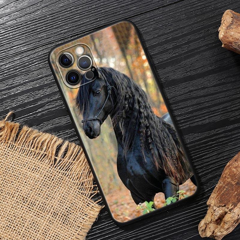 Galloping Horse Animal Funda For Iphone 14 Case For iPhone 15 11 12 13 Mini 14 Pro Max XS X 7 8 Plus 15 Cases Soft Cover Horses