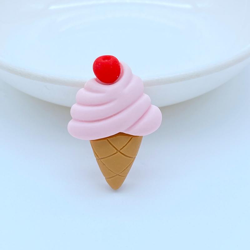 10Pcs New Mixed Cute Simulation Ice Cream Flat Back Resin Cabochons Scrapbooking DIY Jewelry Craft Decoration Accessorie K67