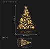Christmas, Balloon Pattern, Gold, Christmas Tree Glass Sticker, Festive Atmosphere Decoration, Glue Free, Electrostatic Sticker, Party Decoration