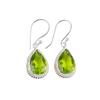 Peridot Gemstone 925 Sterling Silver Jewelry Handmade Drop/Dangle Earrings 1.40" EE-9-1