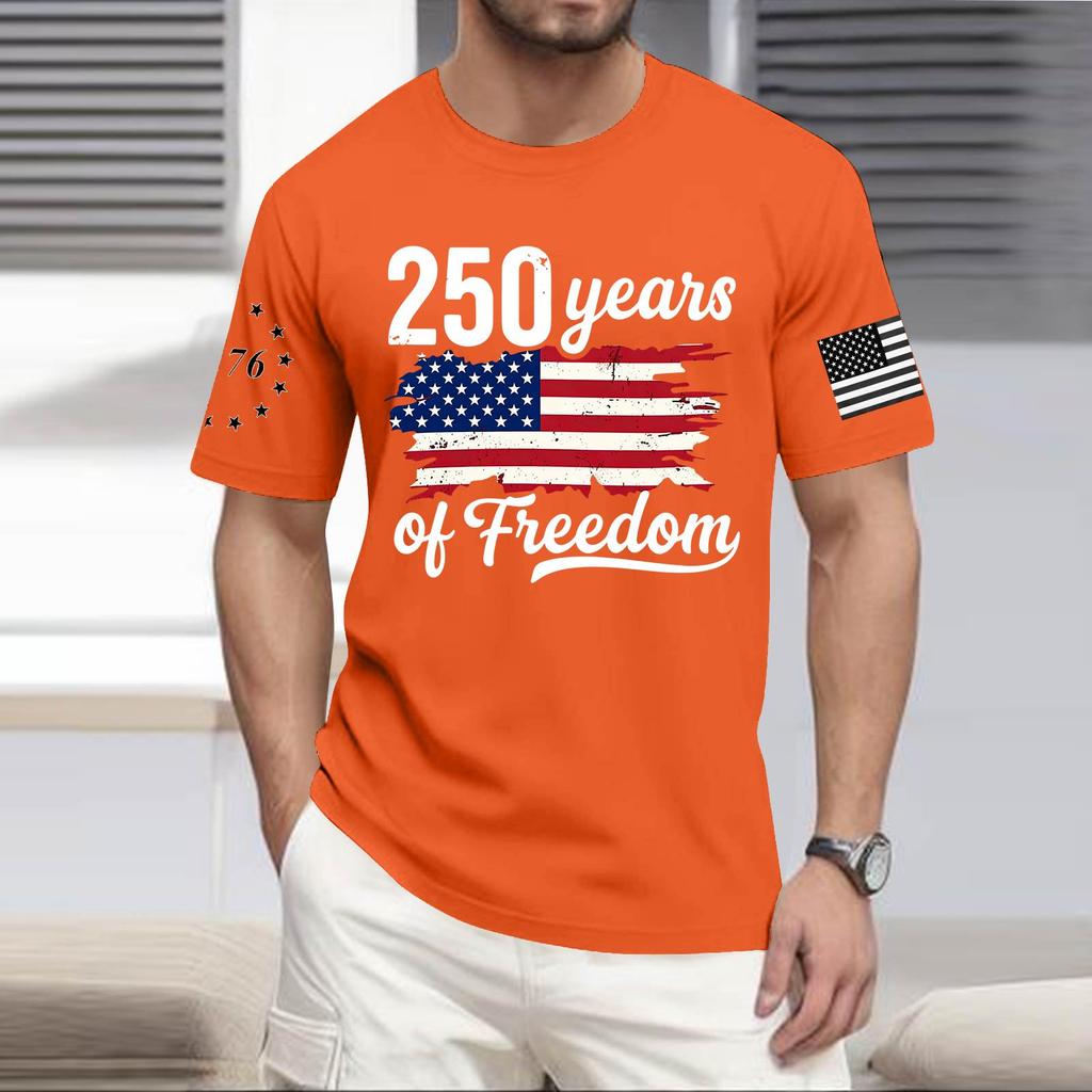 Men's Casual Round Neck Lightweight Short-Sleeve Top