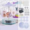 Musical Carousel DIY Silicone Mold for Music-Box Umbrella Bottom and Cover Mold DIY Movement Materials Round Brand Mold