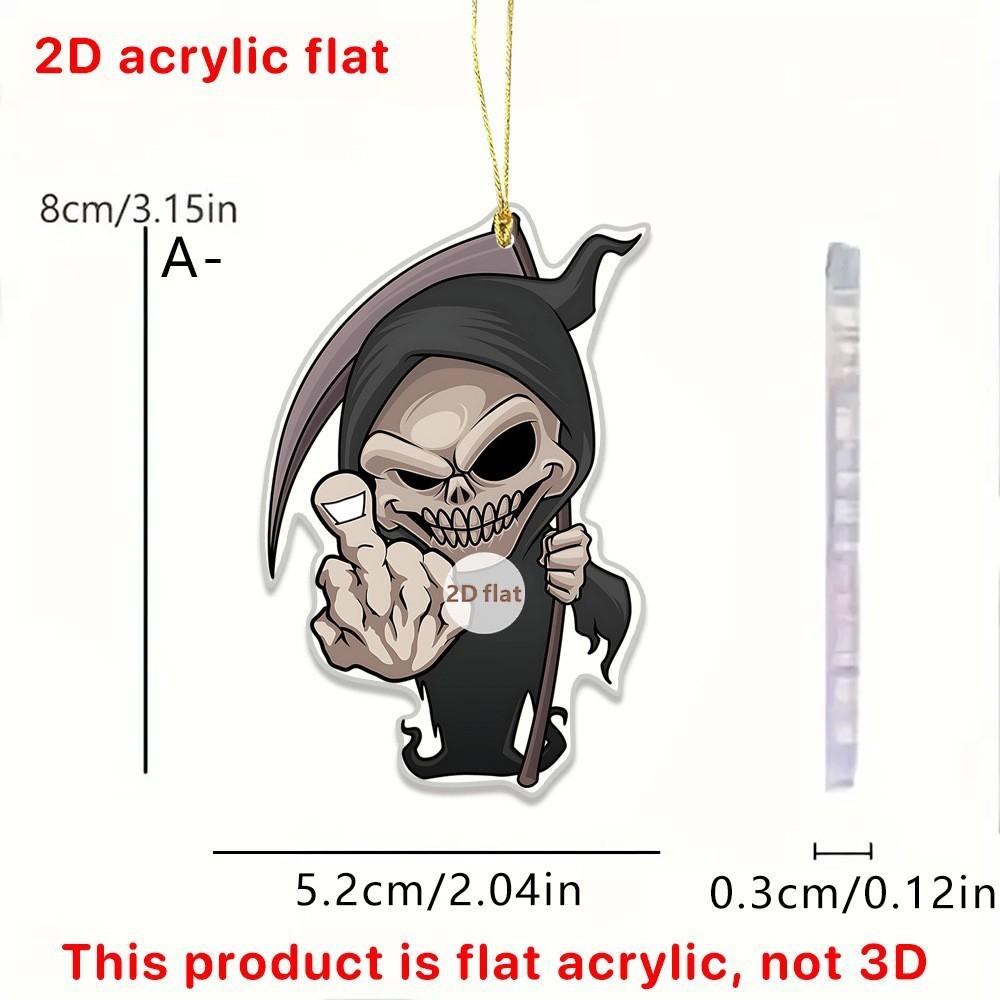 

Skull Halloween Themed Pattern Acrylic Pendant For Holiday Props Decoration 4