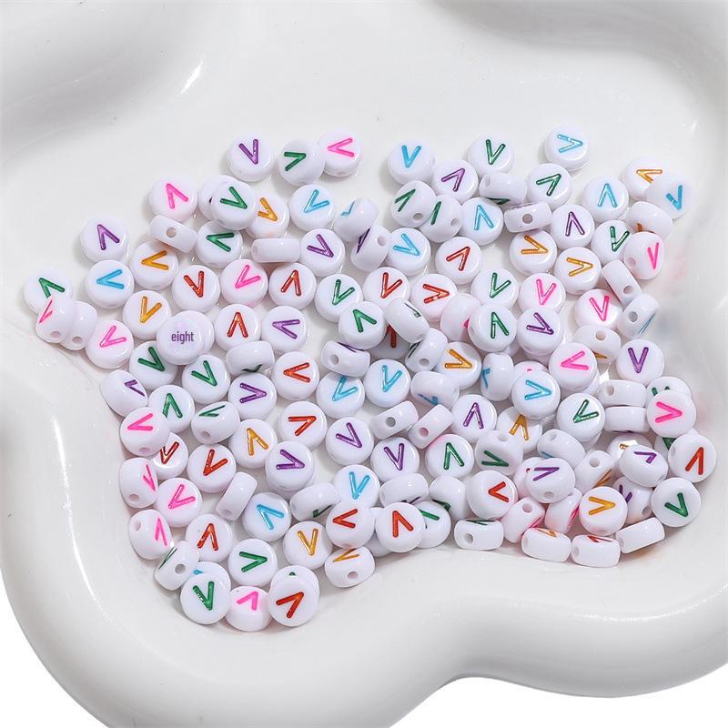 4x7mm Acrylic English Letter Beads for DIY Kids' Educational Jewelry, Bracelets, and Necklaces.