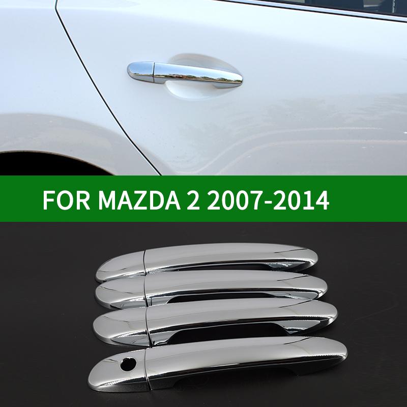 

Для Mazda Demio 2 2007-2014 годов третьего поколения глянцевые хромированные серебристые боковые накладки на дверные ручки автомобиля 2008 2009 2010 2012