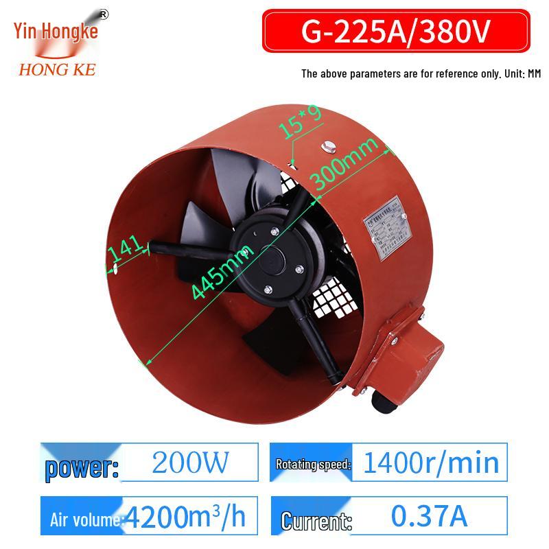 G132/160 Variable Frequency 380V Axial Cooling Fan for Motor Heat Dissipation