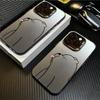 Tongue-out Polar Bear Silver IMD Case for Samsung Galaxy S25 S24 S23 Ultra S22 Plus S21 FE A55 A54 A53 A35 A15 A14 A16 Covers